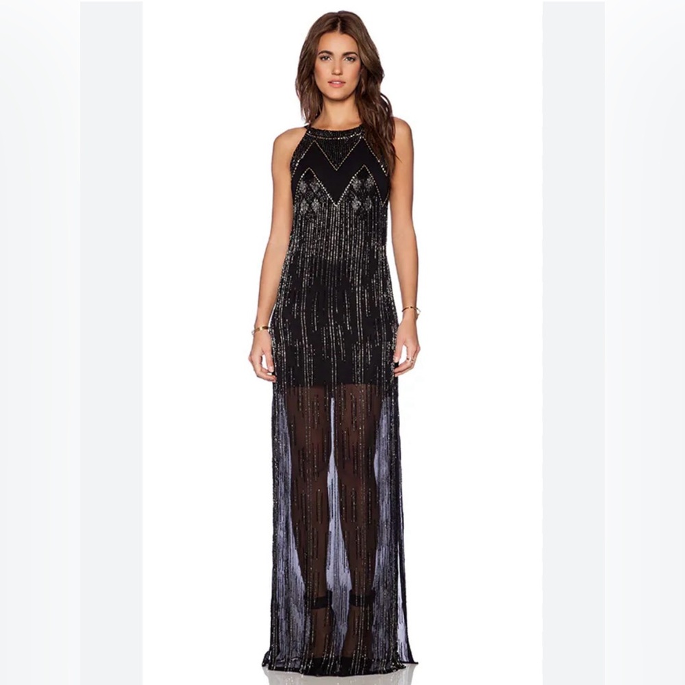 Karina Grimaldi Noemi Beaded Maxi Dress